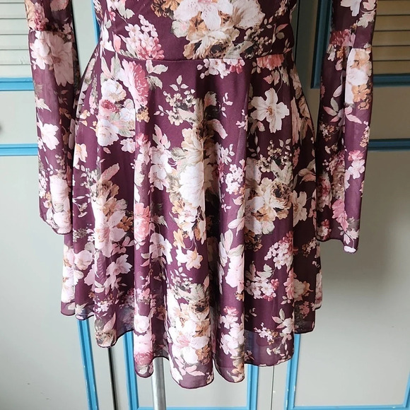 American Rag Floral Burgundy Dress - Picture 5 of 15